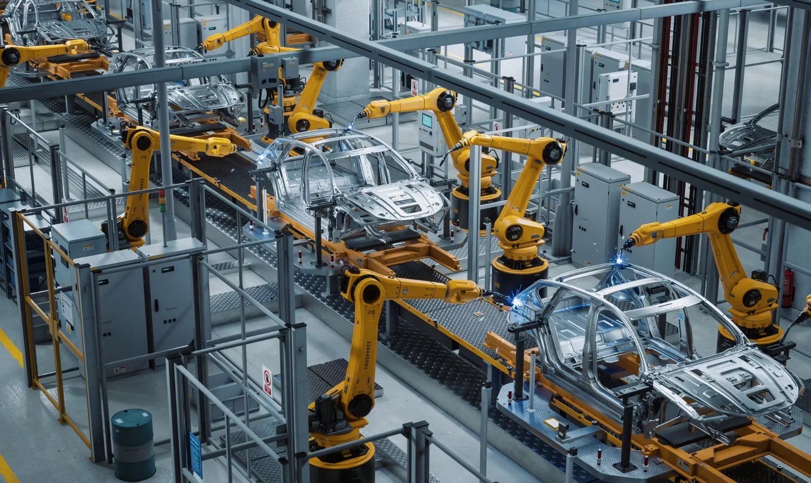 Linha automatizada da indústria automotiva