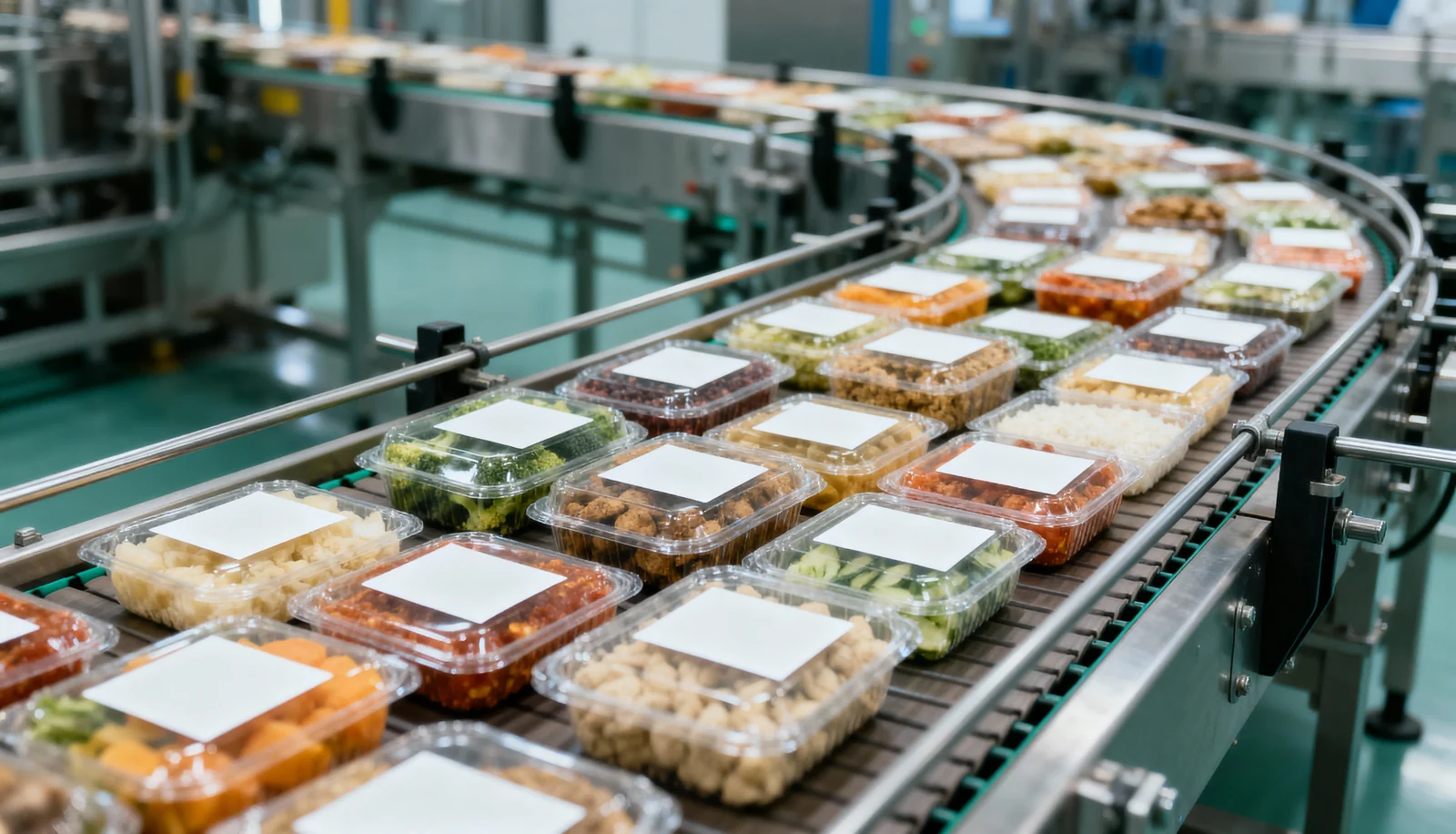 Linha automatizada de embalagem de alimentos