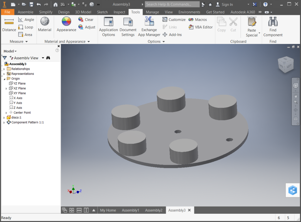 How to obtain it in Inventor — step 1