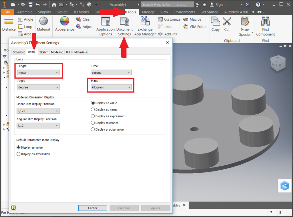 How to obtain it in Inventor — step 2
