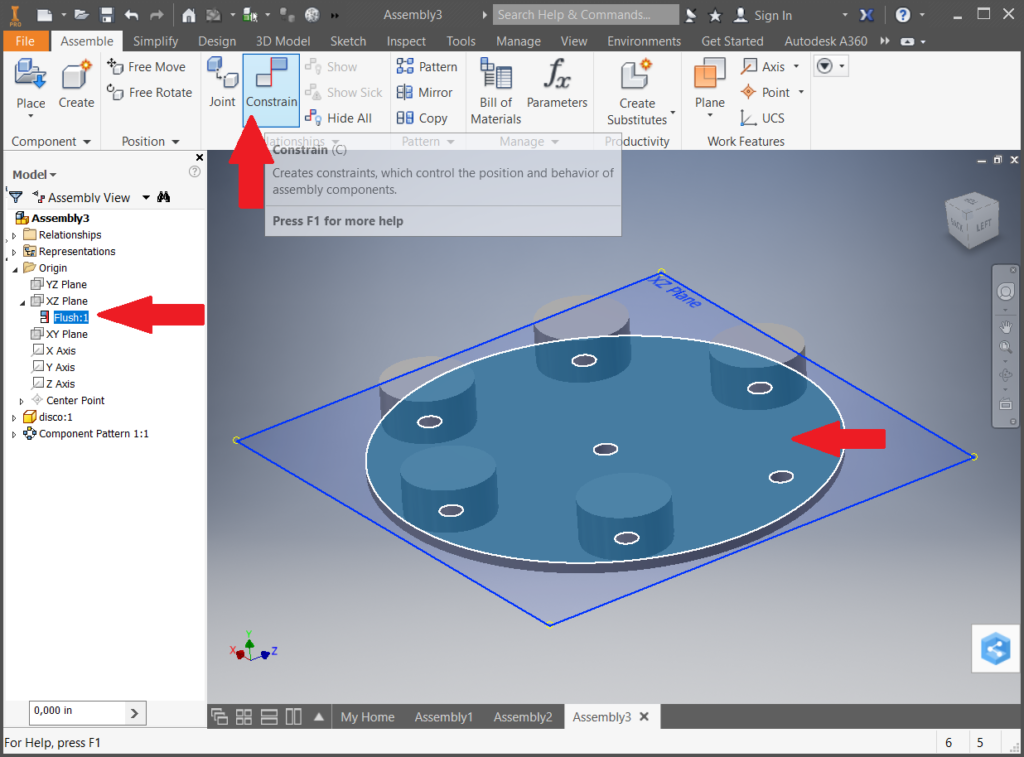 How to obtain it in Inventor — step 3
