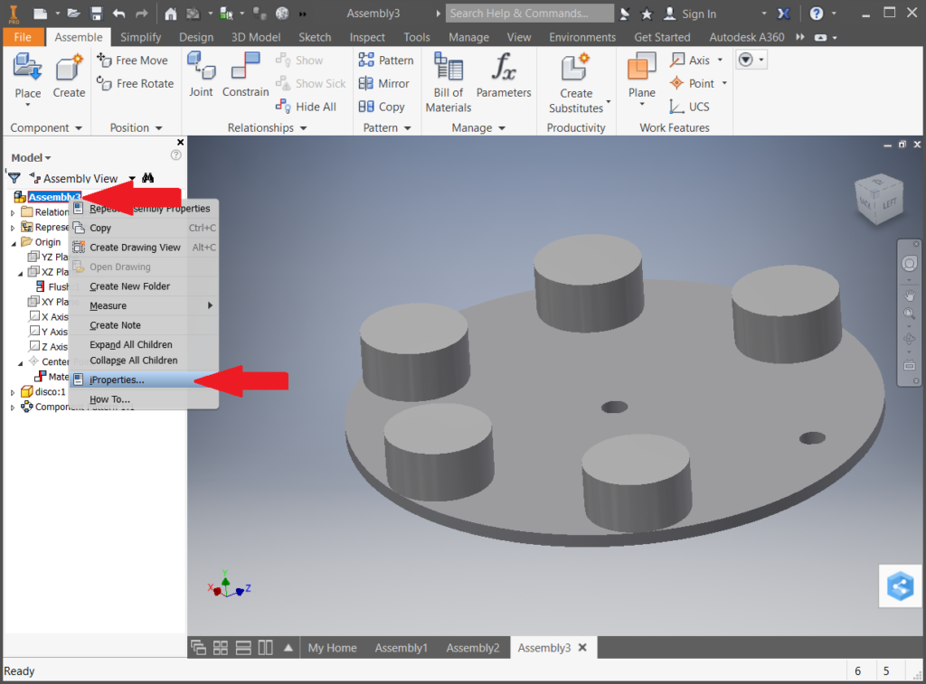 How to obtain it in Inventor — step 5