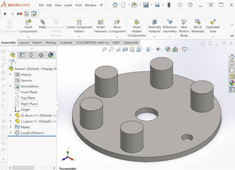 How to obtain it in SolidWorks — step 1