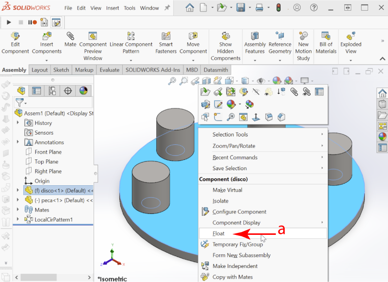 How to obtain it in SolidWorks — step 2